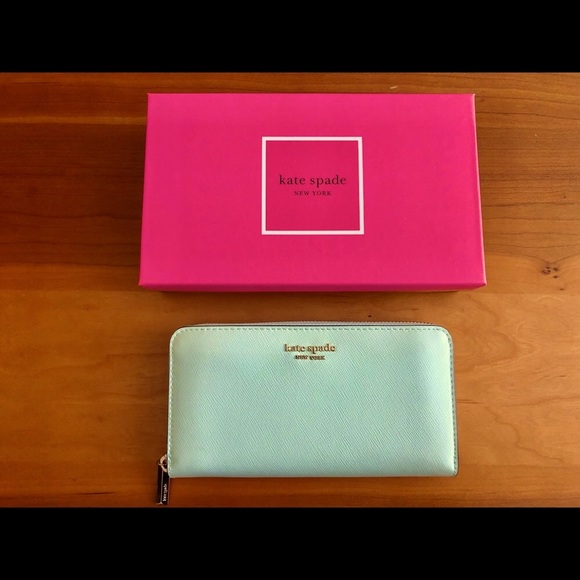 NWOT Kate Spade mint continental zip wallet - Picture 7 of 7